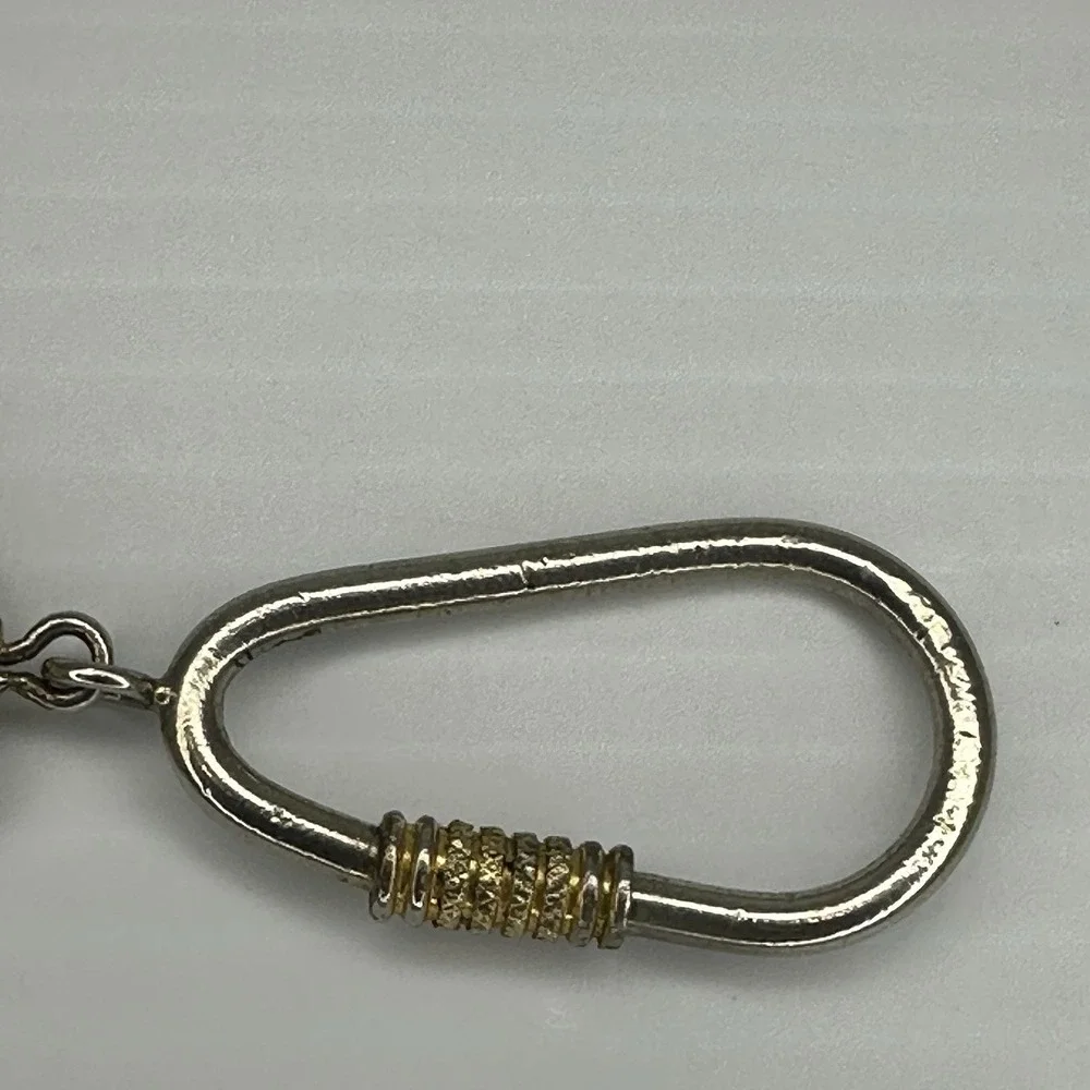 Barlow Duck Wildlife Keychain Gold Tone Etched Mallard Oval Charm